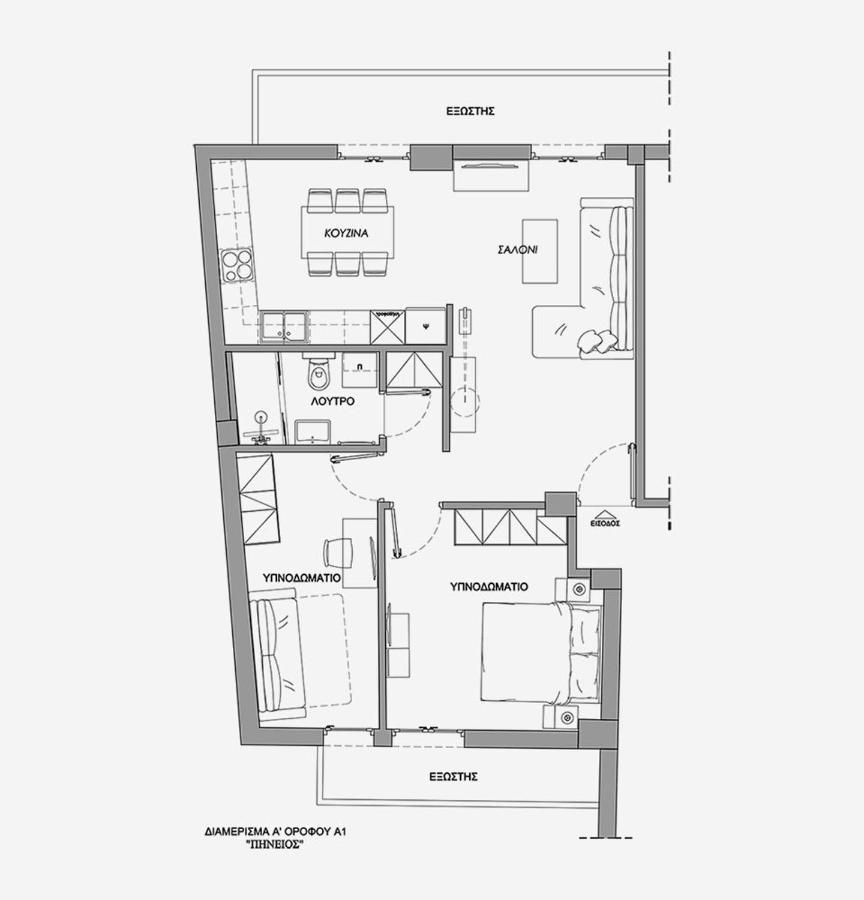 La Larissa Luxury Apartments Peneus المظهر الخارجي الصورة